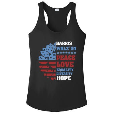 Kamala Harris Tim Walz 2024 Peace Lgbt Harris Walz Waltz Ladies PosiCharge Competitor Racerback Tank