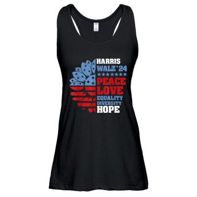 Kamala Harris Tim Walz 2024 Peace Lgbt Harris Walz Waltz Ladies Essential Flowy Tank