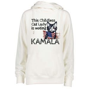 Kamala Harris This Crazy Cat Lady Is Voting Kamala Womens Funnel Neck Pullover Hood