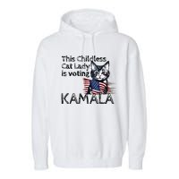 Kamala Harris This Crazy Cat Lady Is Voting Kamala Garment-Dyed Fleece Hoodie