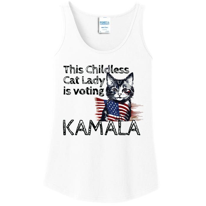 Kamala Harris This Crazy Cat Lady Is Voting Kamala Ladies Essential Tank