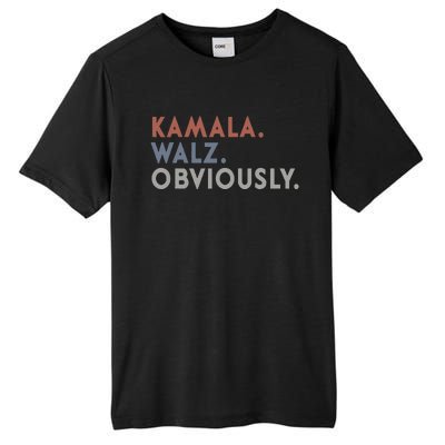 Kamala Harris Tim Walz Obviously Vote Harris Waltz 2024 Tall Fusion ChromaSoft Performance T-Shirt