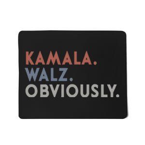 Kamala Harris Tim Walz Obviously Vote Harris Waltz 2024 Mousepad