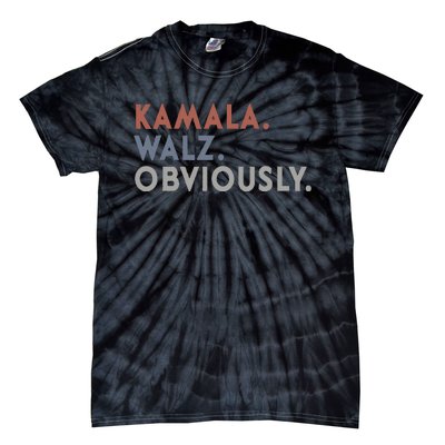 Kamala Harris Tim Walz Obviously Vote Harris Waltz 2024 Tie-Dye T-Shirt