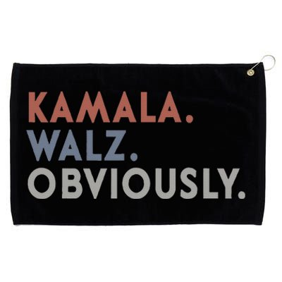 Kamala Harris Tim Walz Obviously Vote Harris Waltz 2024 Grommeted Golf Towel