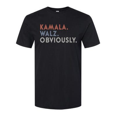 Kamala Harris Tim Walz Obviously Vote Harris Waltz 2024 Softstyle CVC T-Shirt