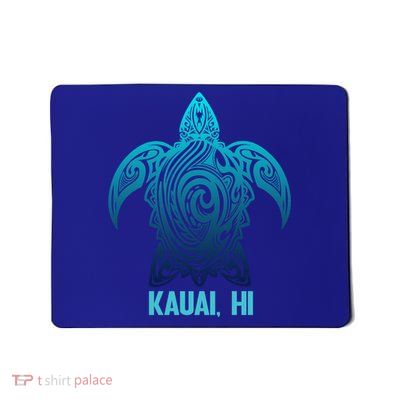Kauai Hawaii Tribal Sea Turtle Hawaiian Surfer Scuba Diving Gift Mousepad