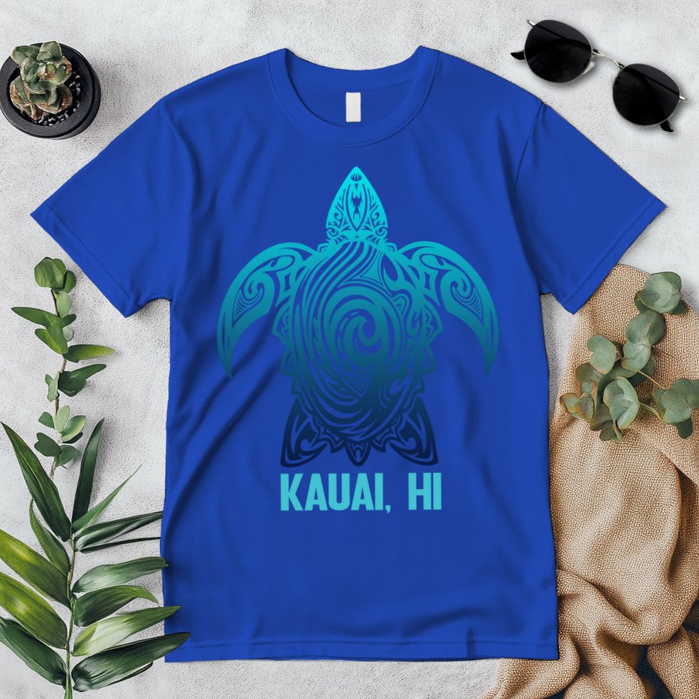 Kauai Hawaii Tribal Sea Turtle Hawaiian Surfer Scuba Diving Gift Premium T-Shirt