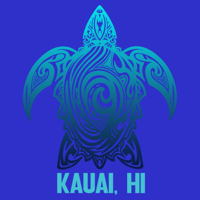 Kauai Hawaii Tribal Sea Turtle Hawaiian Surfer Scuba Diving Gift Women's V-Neck T-Shirt