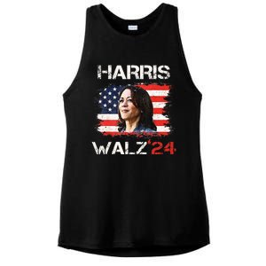 Kamala Harris Tim Walz Waltz Ladies PosiCharge Tri-Blend Wicking Tank