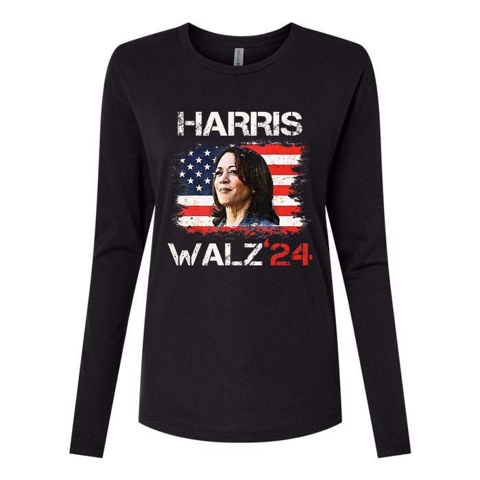 Kamala Harris Tim Walz Waltz Womens Cotton Relaxed Long Sleeve T-Shirt