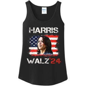 Kamala Harris Tim Walz Waltz Ladies Essential Tank