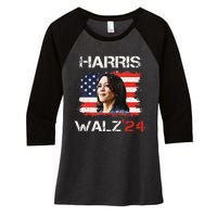 Kamala Harris Tim Walz Waltz Women's Tri-Blend 3/4-Sleeve Raglan Shirt