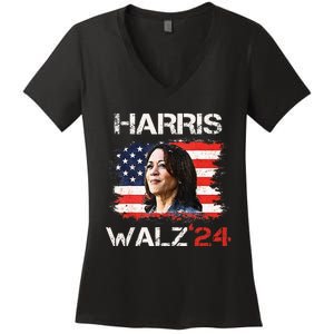 Kamala Harris Tim Walz Waltz Women's V-Neck T-Shirt