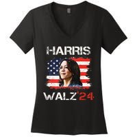 Kamala Harris Tim Walz Waltz Women's V-Neck T-Shirt