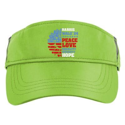 Kamala Harris Tim Walz 2024 Peace Lgbt Harris Walz Waltz Gift Adult Drive Performance Visor