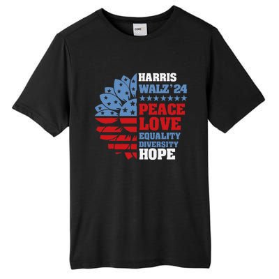 Kamala Harris Tim Walz 2024 Peace Lgbt Harris Walz Waltz Gift Tall Fusion ChromaSoft Performance T-Shirt