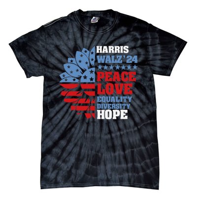 Kamala Harris Tim Walz 2024 Peace Lgbt Harris Walz Waltz Gift Tie-Dye T-Shirt