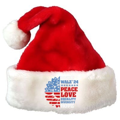 Kamala Harris Tim Walz 2024 Peace Lgbt Harris Walz Waltz Gift Premium Christmas Santa Hat