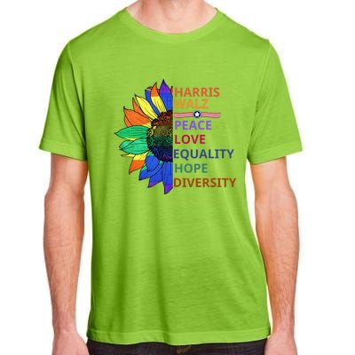 Kamala Harris Tim Walz 2024 Peace Lgbt Harris Walz Waltz Gift Adult ChromaSoft Performance T-Shirt