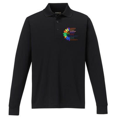 Kamala Harris Tim Walz 2024 Peace Lgbt Harris Walz Waltz Gift Performance Long Sleeve Polo