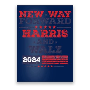 Kamala Harris Tim Walz 2024 New Way Forward Support Harris Poster