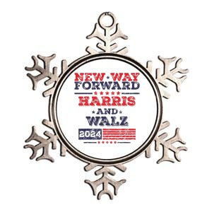 Kamala Harris Tim Walz 2024 New Way Forward Support Harris Metallic Star Ornament