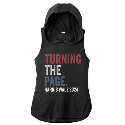 Kamala Harris Turning The Page Ladies PosiCharge Tri-Blend Wicking Draft Hoodie Tank