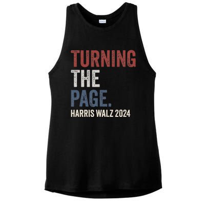 Kamala Harris Turning The Page Ladies PosiCharge Tri-Blend Wicking Tank