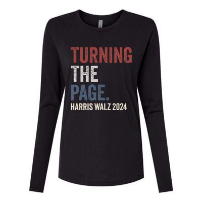 Kamala Harris Turning The Page Womens Cotton Relaxed Long Sleeve T-Shirt