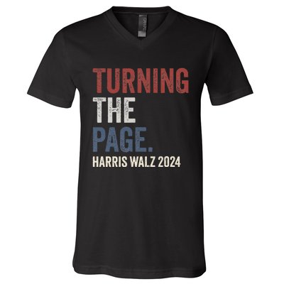 Kamala Harris Turning The Page V-Neck T-Shirt