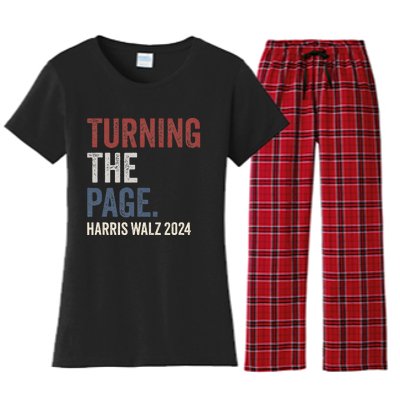 Kamala Harris Turning The Page Women's Flannel Pajama Set