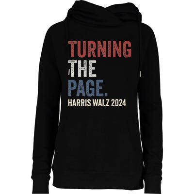 Kamala Harris Turning The Page Womens Funnel Neck Pullover Hood