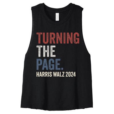 Kamala Harris Turning The Page Women's Racerback Cropped Tank