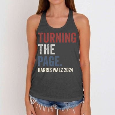 Kamala Harris Turning The Page Women's Knotted Racerback Tank