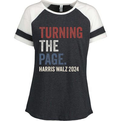 Kamala Harris Turning The Page Enza Ladies Jersey Colorblock Tee