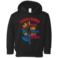 Kamala Harris Tim Walz 2024 Peace Lgbt Harris Walz Waltz Toddler Hoodie