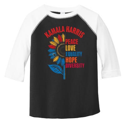 Kamala Harris Tim Walz 2024 Peace Lgbt Harris Walz Waltz Toddler Fine Jersey T-Shirt