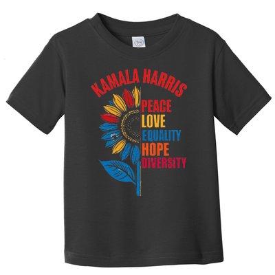 Kamala Harris Tim Walz 2024 Peace Lgbt Harris Walz Waltz Toddler T-Shirt