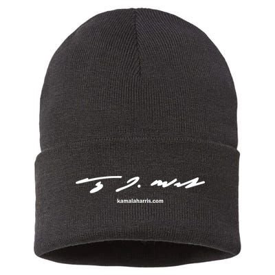 Kamala Harris Tim Walz Signature Sustainable Knit Beanie