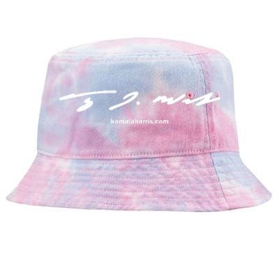 Kamala Harris Tim Walz Signature Tie-Dyed Bucket Hat