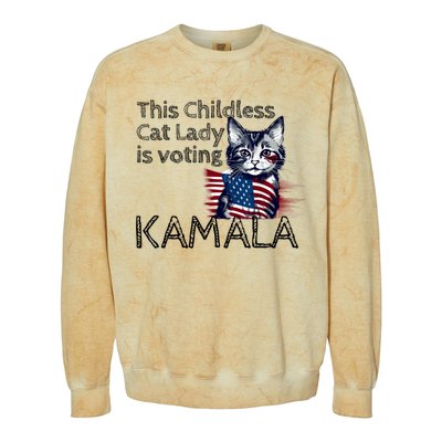 Kamala Harris This Crazy Cat Lady Is Voting Kamala Colorblast Crewneck Sweatshirt