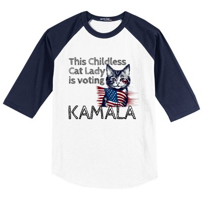 Kamala Harris This Crazy Cat Lady Is Voting Kamala Baseball Sleeve Shirt