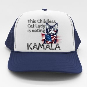 Kamala Harris This Crazy Cat Lady Is Voting Kamala Trucker Hat