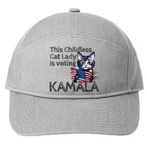 Kamala Harris This Crazy Cat Lady Is Voting Kamala 7-Panel Snapback Hat