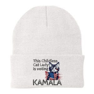 Kamala Harris This Crazy Cat Lady Is Voting Kamala Knit Cap Winter Beanie