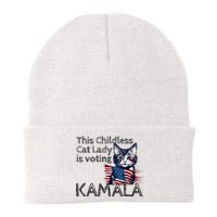 Kamala Harris This Crazy Cat Lady Is Voting Kamala Knit Cap Winter Beanie