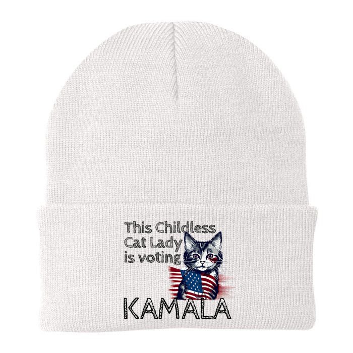 Kamala Harris This Crazy Cat Lady Is Voting Kamala Knit Cap Winter Beanie