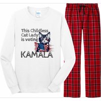 Kamala Harris This Crazy Cat Lady Is Voting Kamala Long Sleeve Pajama Set