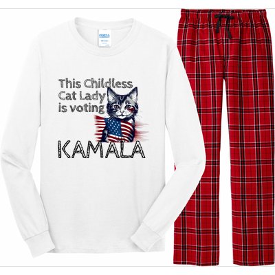 Kamala Harris This Crazy Cat Lady Is Voting Kamala Long Sleeve Pajama Set